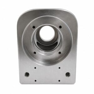 Precision CNC-machined forged steel valve body with threaded ports for industrial fluid systems