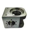 CNC milling operation on forged steel valve body showing precision machining