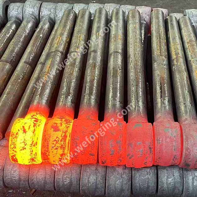 Precision forged piston rod integral parts for hydraulic cylinders with chrome plating