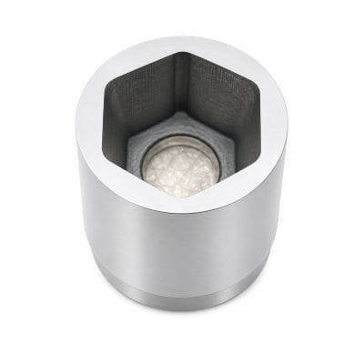 Custom hex driver socket for mining ground support and roof bolting applications