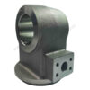 Precision CNC-machined hydraulic cylinder base - forged steel construction for heavy-duty applications