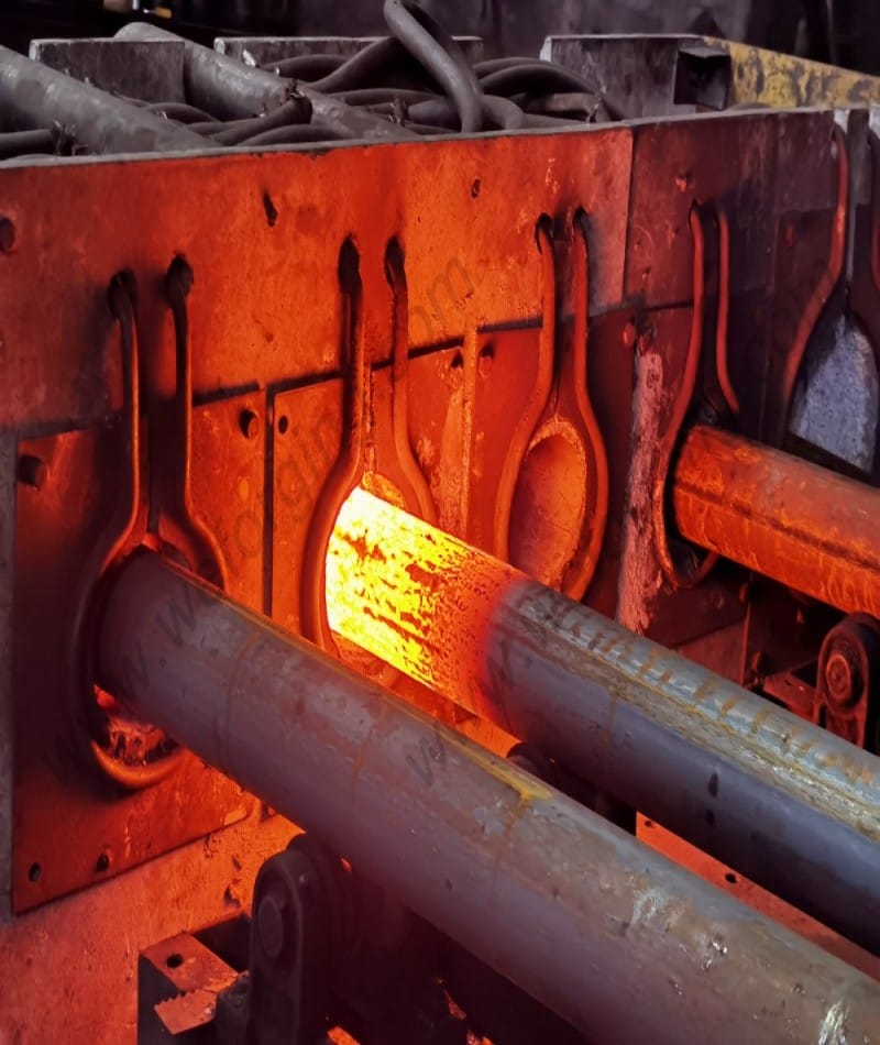 Hot billet heating process for hydraulic forging components by Weforging