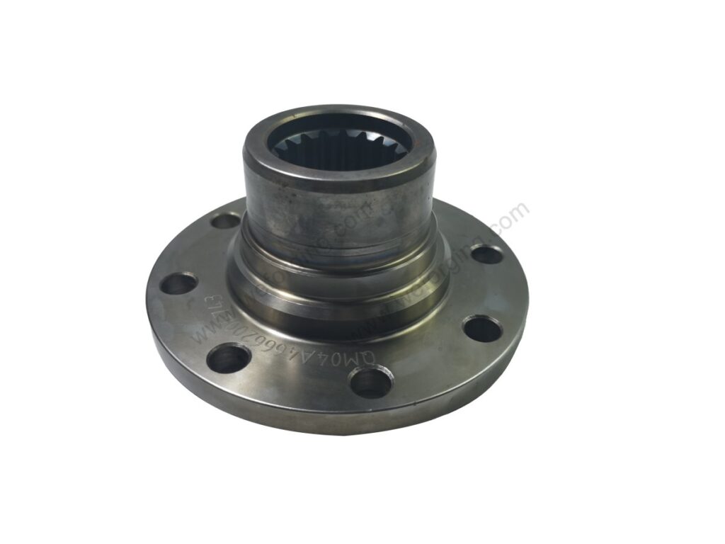 Forged flange gear with precision CNC machining and drilled bolt holes