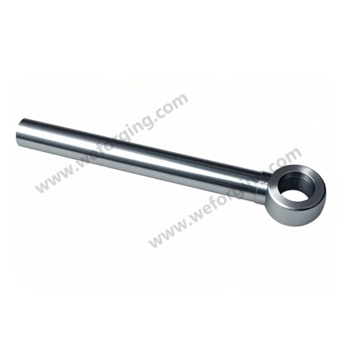 Precision-ground chrome plated piston rod for hydraulic cylinders, CNC-machined from forged steel