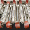 Laser measurement of piston rod diameter and straightness