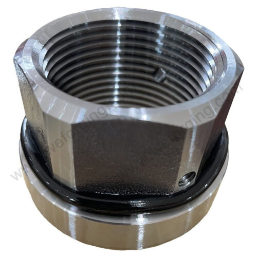 Tuerca hexagonal para minería de alta resistencia forjada en acero aleado 4140 para equipos de minería.