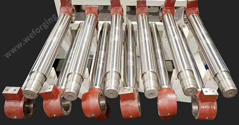 Piston rod with rod head , rod forgings