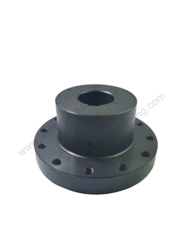 Steel coupling installed in industrial gearbox system