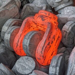 Forged clevis rod produced by hot forging for hydraulic and mechanical linkage systems