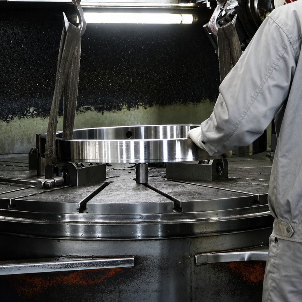 precision CNC machining of large forged ring component for heavy industrial OEM applications