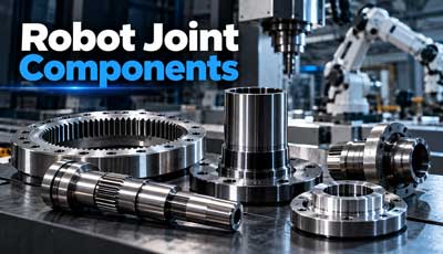 Custom robot joint components manufactured with forging and CNC machining