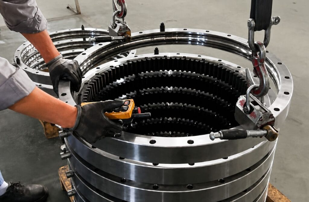 large forged ring gear and slewing bearing assembly machining for heavy-duty agricultural and industrial transmission systems
