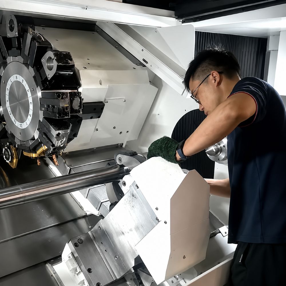 Precision CNC machining of a long shaft for OEM industrial applications