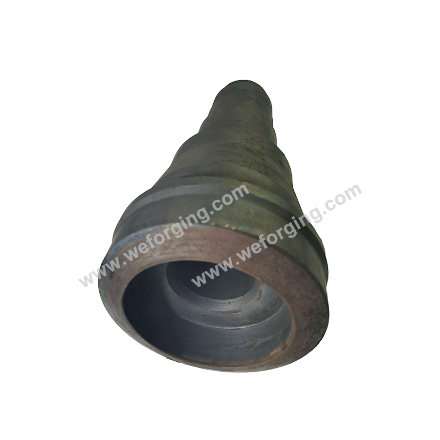 Hot forged steel bushing in as-forged condition with internal bore before machining