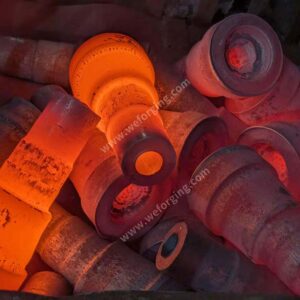 Custom carbon steel forgings produced for OEM applications with controlled geometry and machining allowance