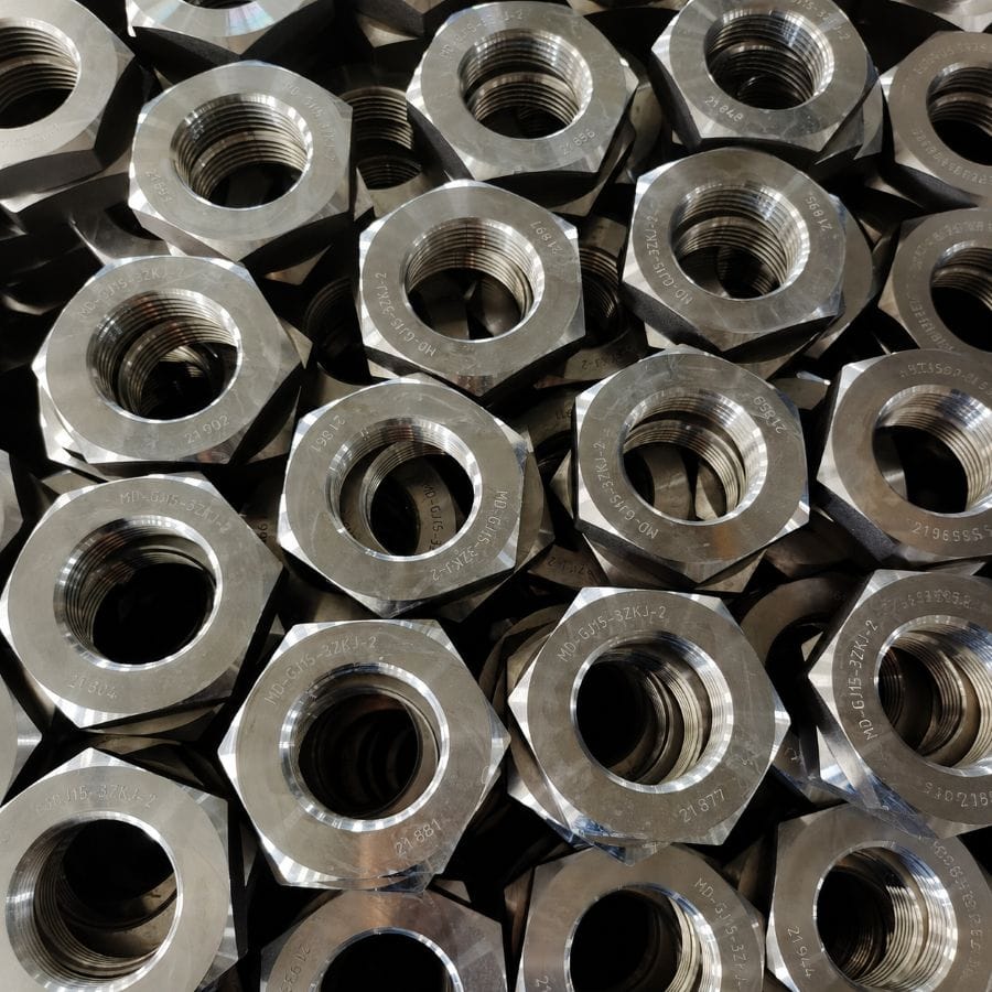 High-strength forged industrial fasteners including heavy-duty nuts for OEM applications