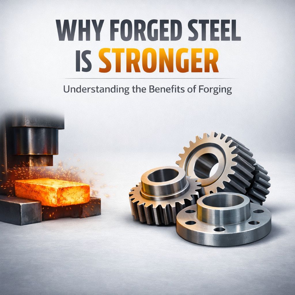 Why forged steel is stronger than cast or machined steel due to refined grain flow and reduced defects