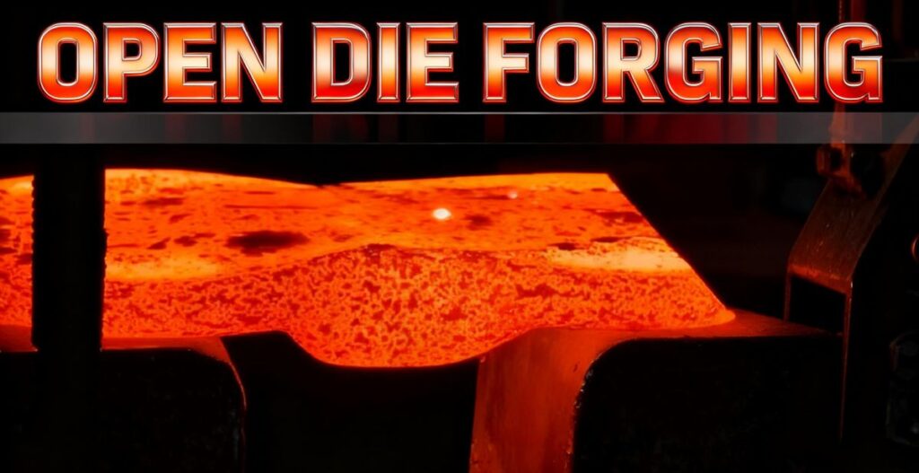 Open die forging process for large high-strength components in aerospace, energy, and heavy machinery