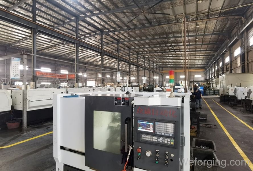 CNC machining workshop at Weforging factory with advanced CNC machines and production lines