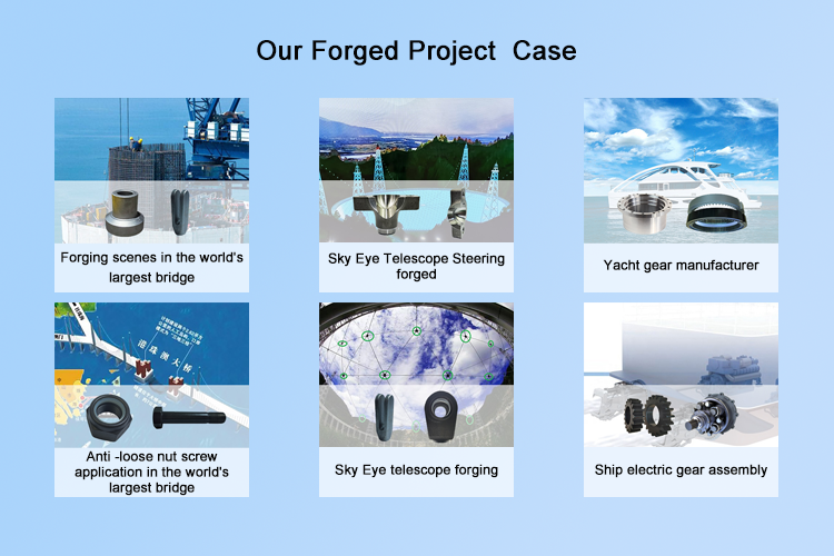 Forged project cases for bridges, telescope, yacht, and ship gears