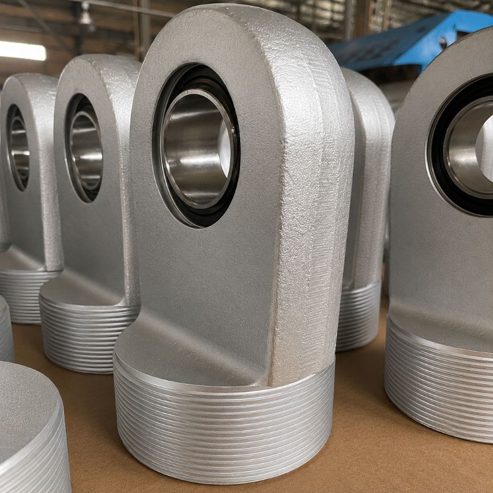 Forged steel components after shot blasting and shot peening surface treatment to improve cleanliness and fatigue performance