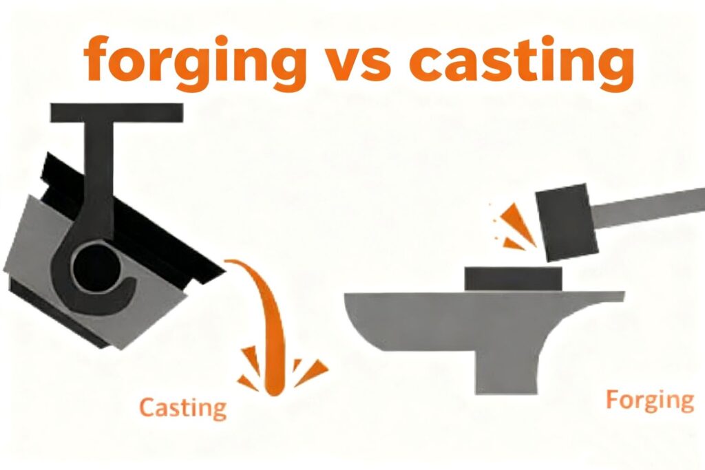 forging vs casting process comparison by Weforging