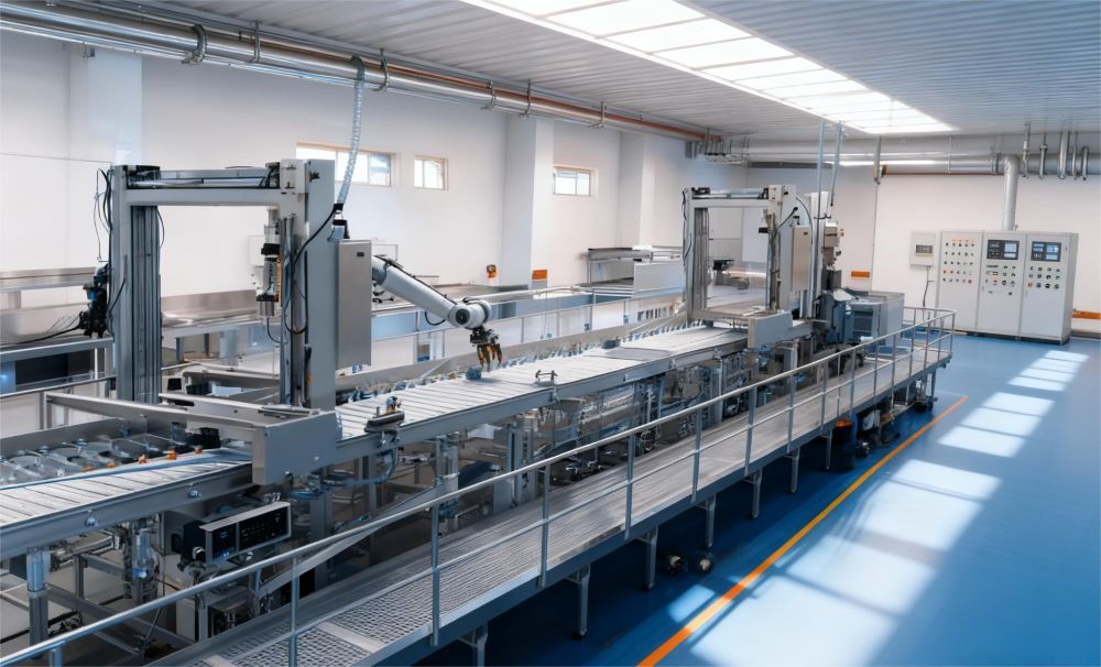 Automated surface treatment line for forged and machined components