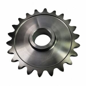 Forged sprocket wheel with CNC machined teeth and spline hub by Weforging