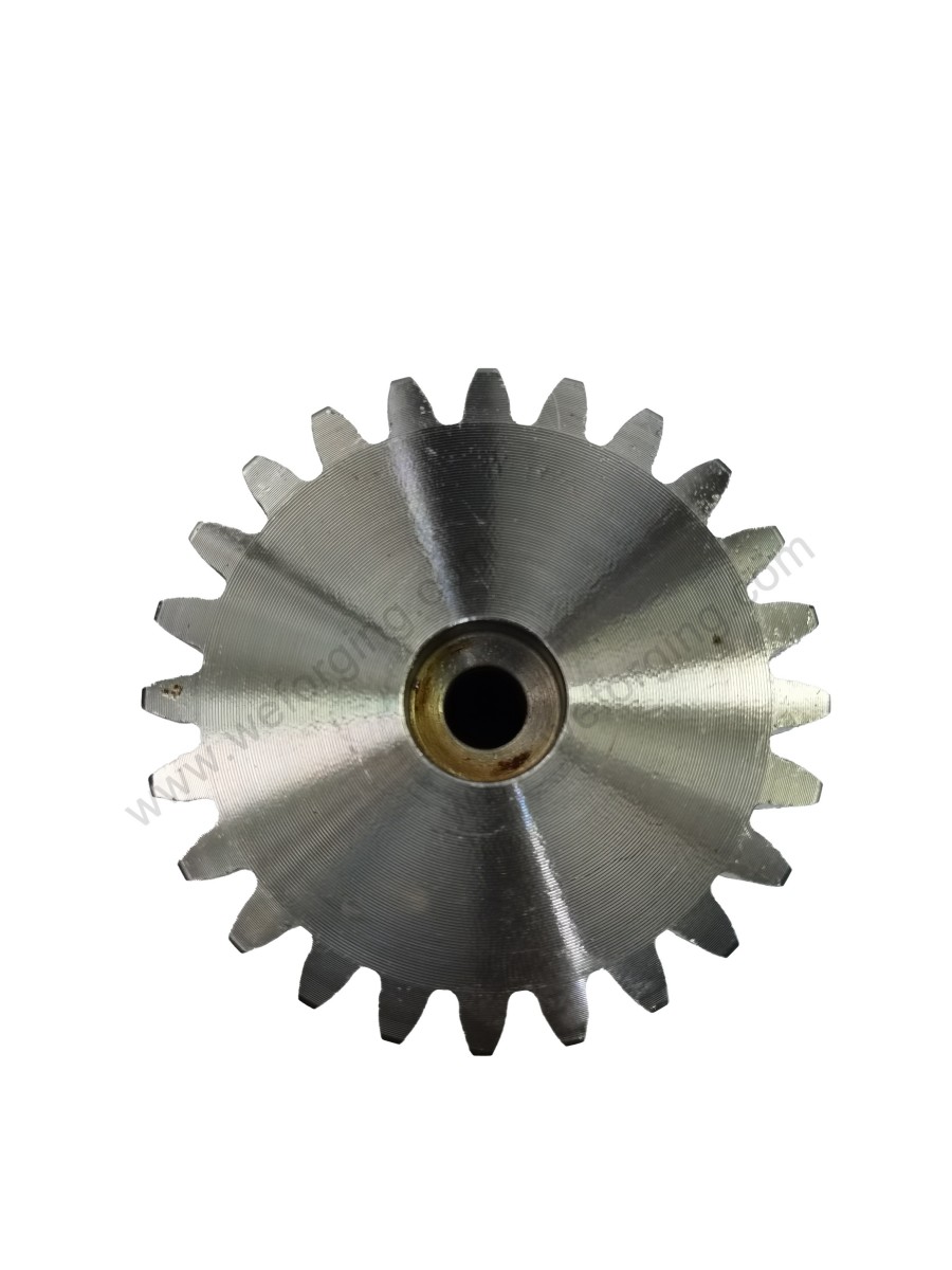 Front view of forged sprocket wheel with machined teeth and bore by Weforging