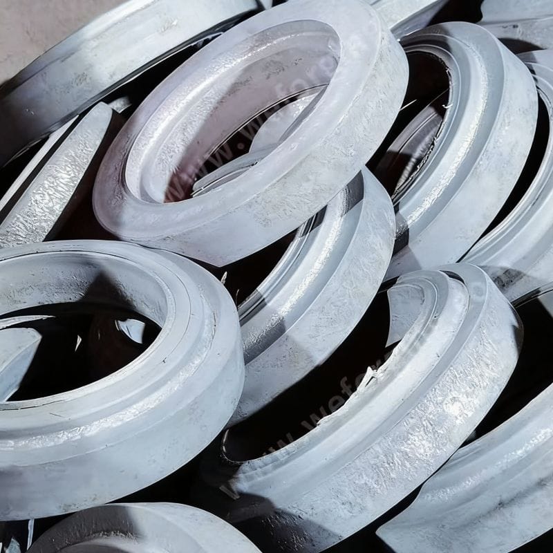 Rolled ring forged ring gear blanks with seamless structure for large diameter gears