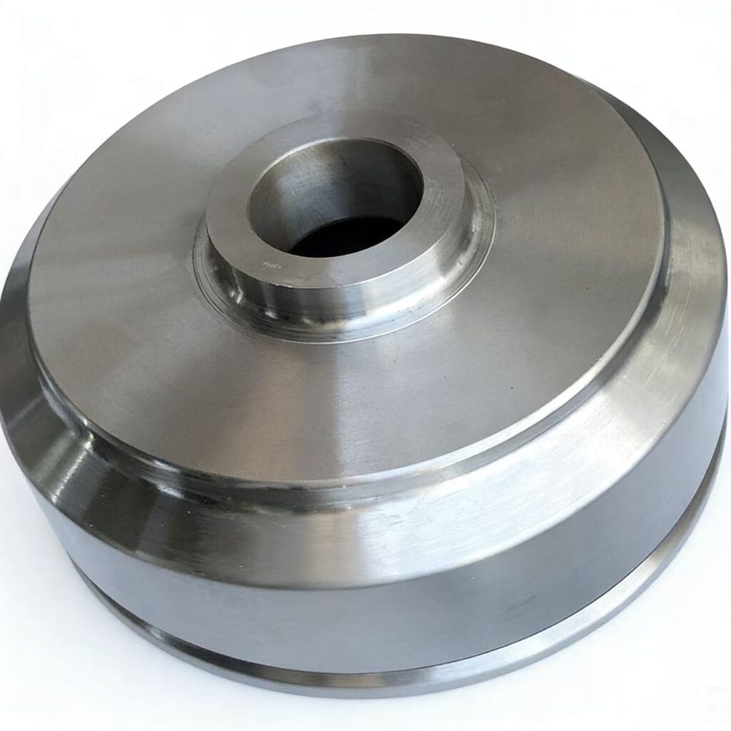 Forged gear blank with machined bore for gear cutting processes