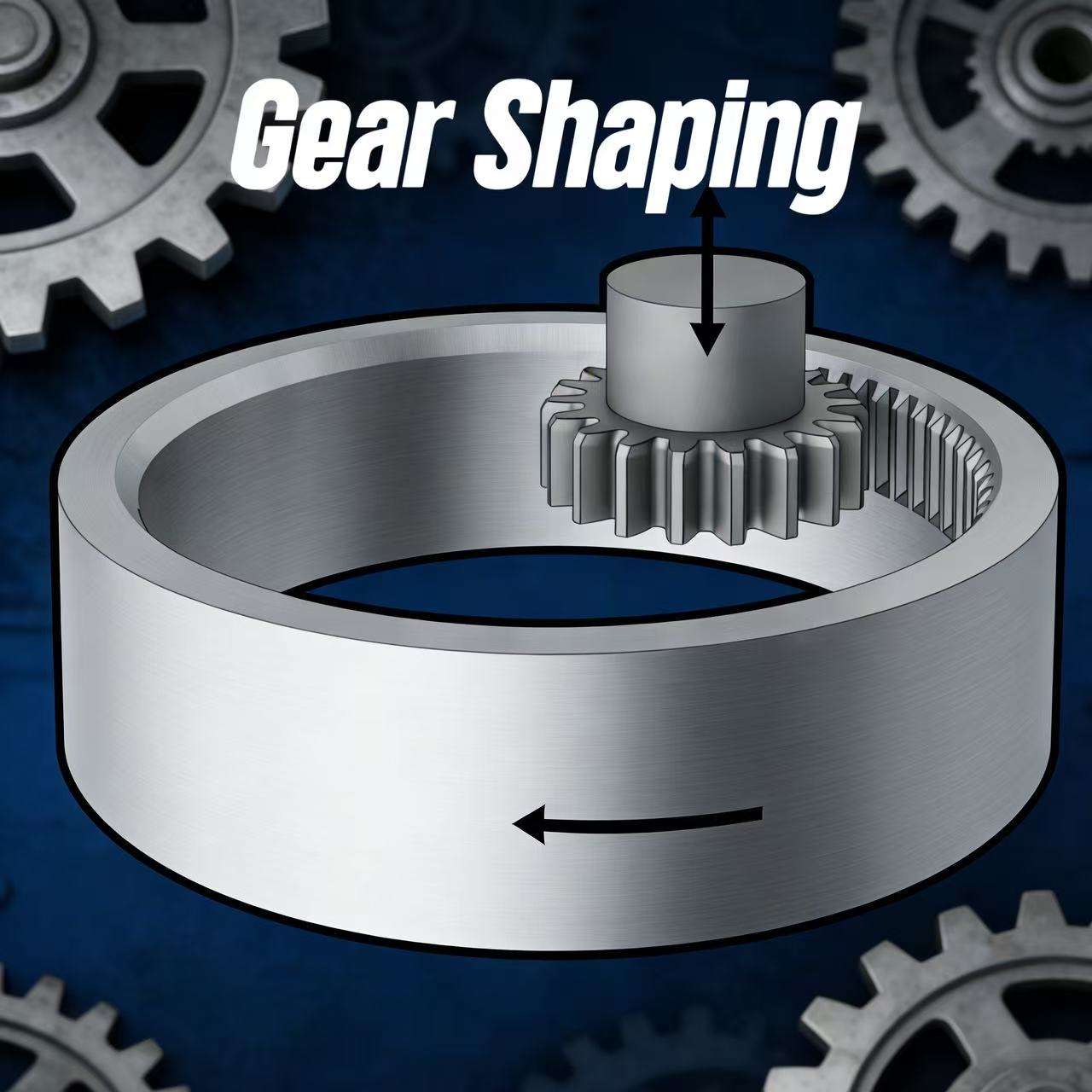 Gear shaping process for internal gear and ring gear manufacturing