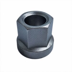 Hot forged hex nut with precision-machined surfaces for high-load industrial applications – Weforging