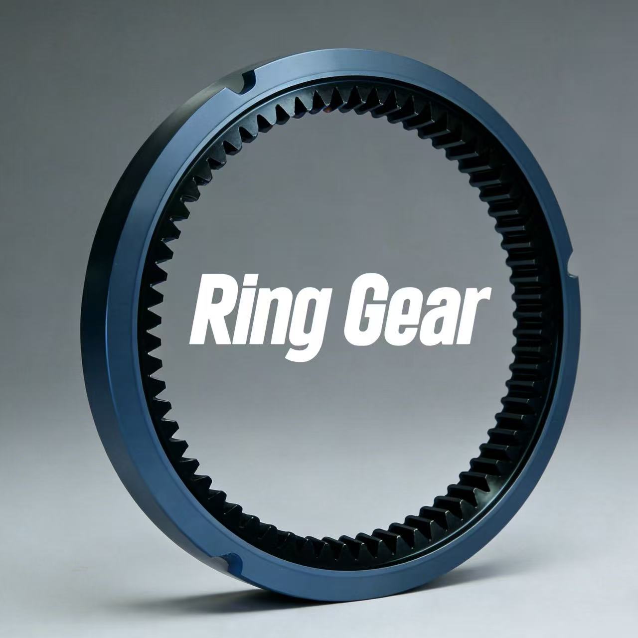 Rolled ring forged ring gear with internal teeth used in industrial transmission systems