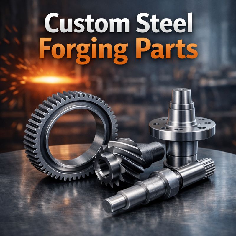 Custom forged steel parts produced through forging and CNC machining for OEM applications