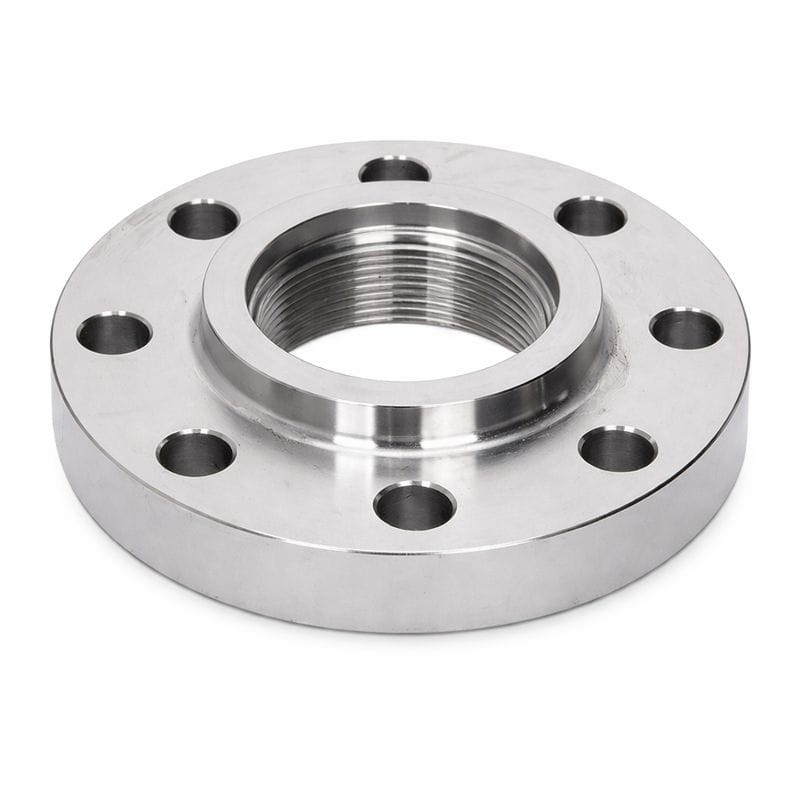Forged threaded flange with internal thread for pipe connection