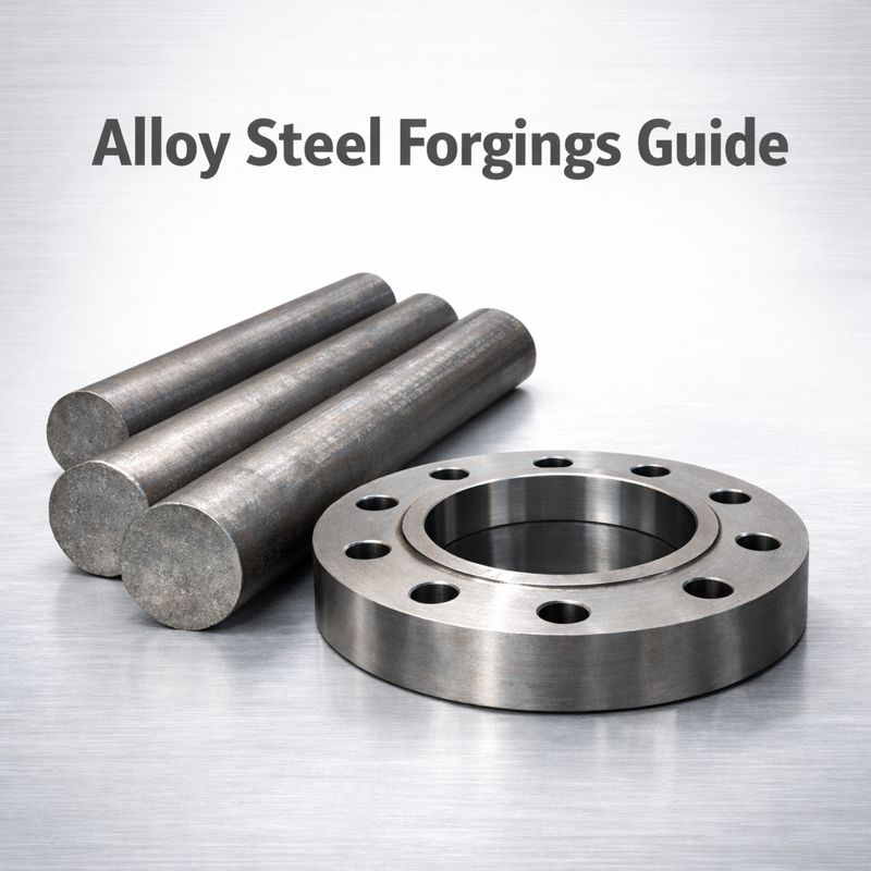 Alloy steel forgings including forged flange and bar stock for OEM industrial applications