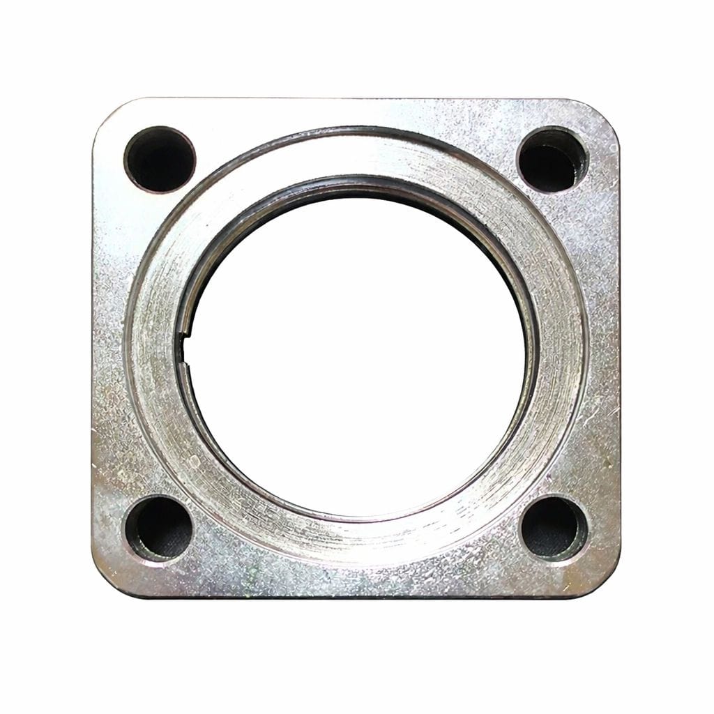 Forged square flange used for structural connections and machinery interfaces
