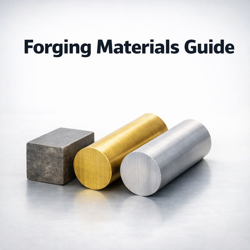 forging materials guide showing industrial metal bars used in steel forging