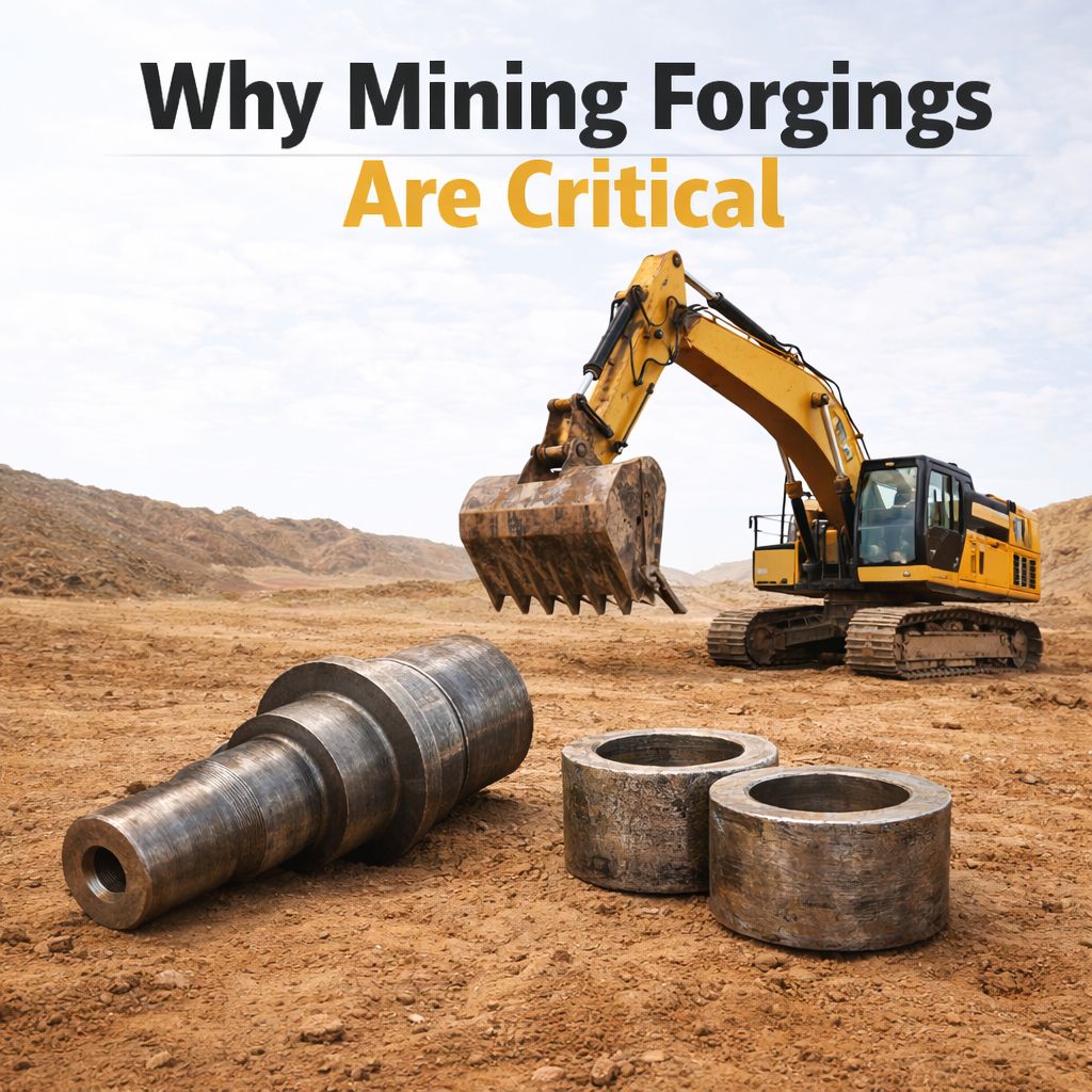 Mining forgings used in heavy equipment showing forged components in mining environment by Weforging
