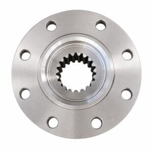 Custom forged splined hub with precision CNC machining for OEM power transmission applications