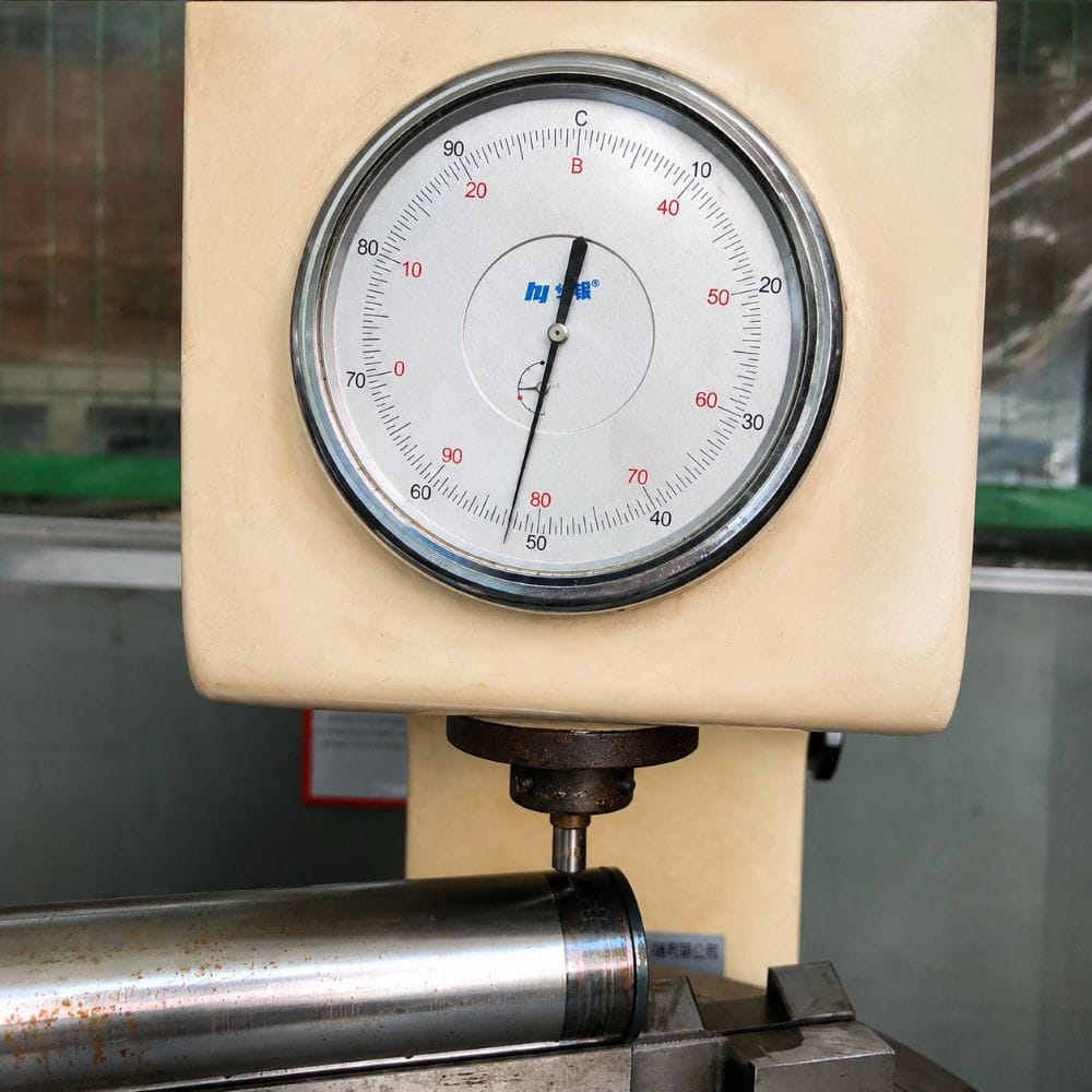 Brinell (HBW) hardness testing of a forged steel component for quality control inspection