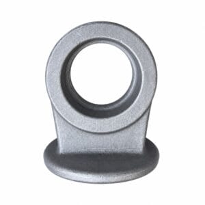 Forged hydraulic cylinder rod eye component manufactured by closed die forging and CNC machining
