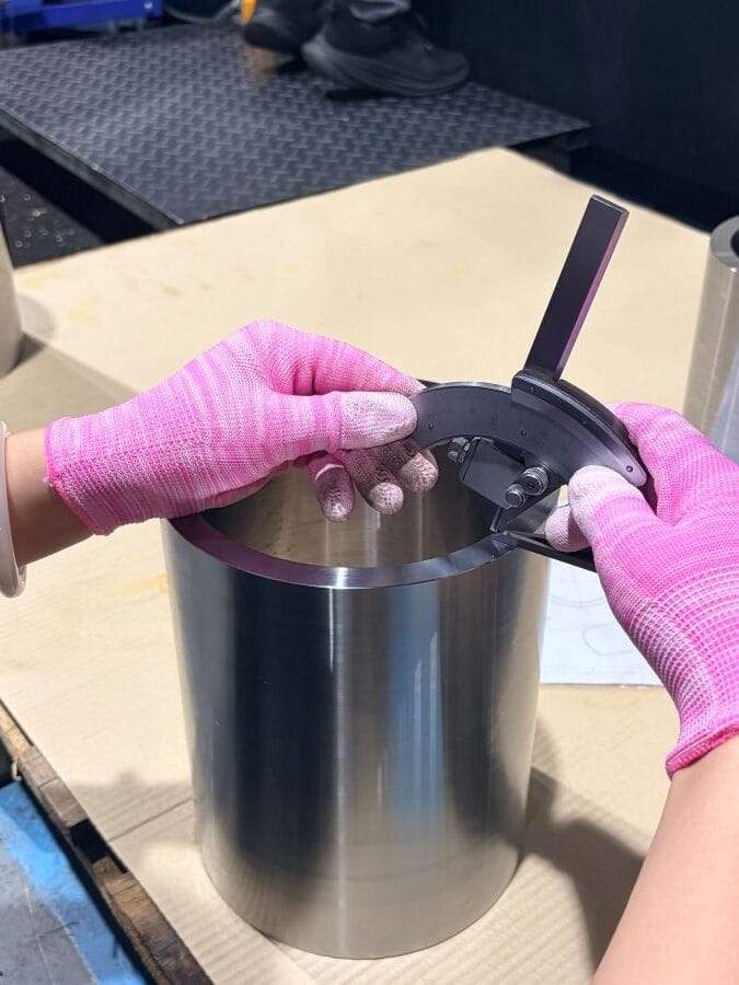 First article dimensional inspection of a forged component before repeat production
