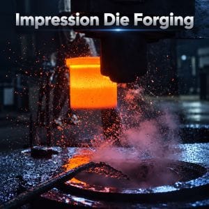 Impression die forging process with die cooling and lubrication for OEM forged parts